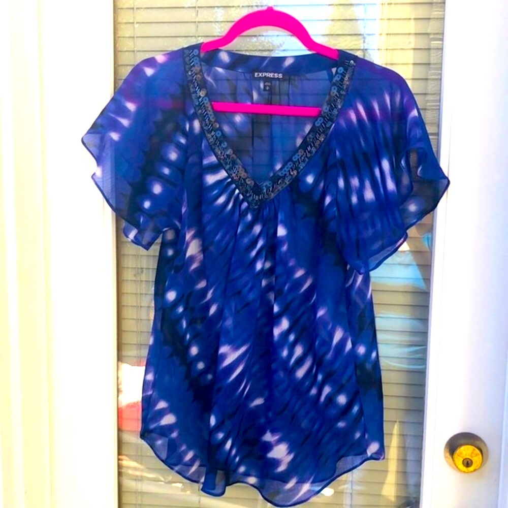Express women’s sheer blouse